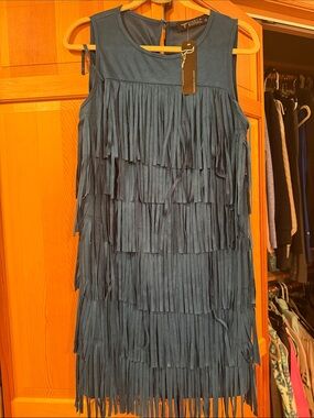 Lucky and blessed fringe dress